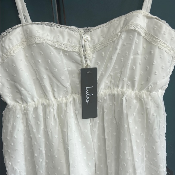 Lulu's White Textured Sleeveless Dress - Picture 2 of 4